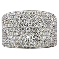 18kt White Gold Diamond Pavé Cocktail Ring, 1.80ct by Leo L'Orafo - 1990