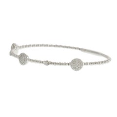 18KT White Gold Diamond Pavé Flex Bracelet – 0.60CTW