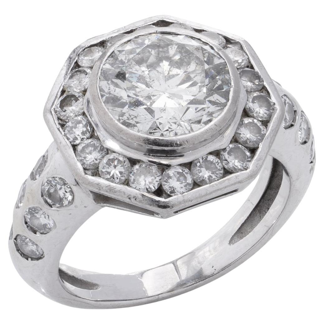 18kt White Gold Diamond Ring with 2.03 carat natural diamond.