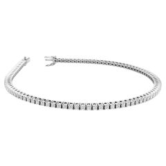 Bracelet de tennis en or blanc 18kt avec diamants, 7 pouces