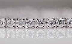 18kt White Gold Diamond “Tennis” Bracelet: A 7.29ct Statement of Elegance