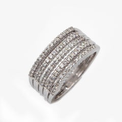 18 Karat White Gold Diamonds Garavelli Band Ring