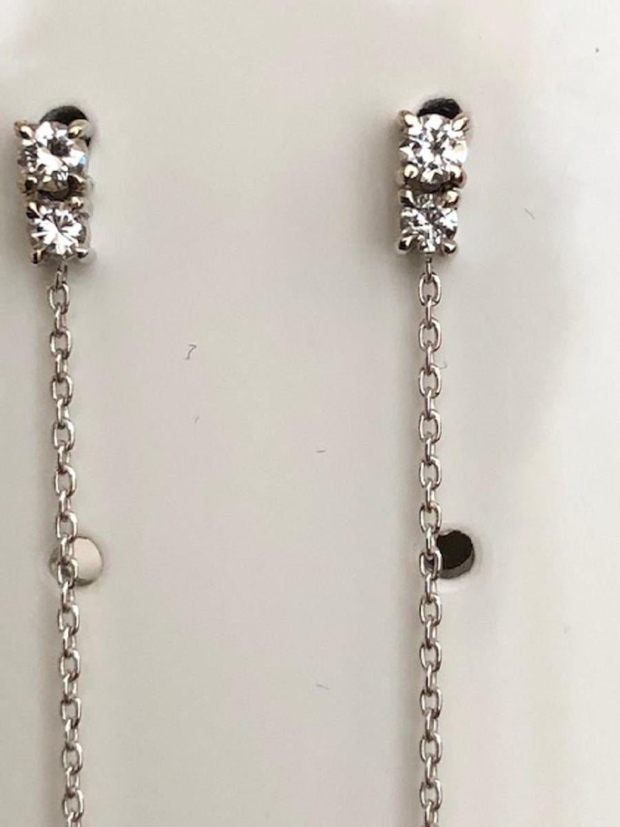 Orecchini pendenti in oro bianco 18kt con ametiste e diamanti da 9,80 carati In condizioni Nuovo in vendita a AMSTERDAM, NL
