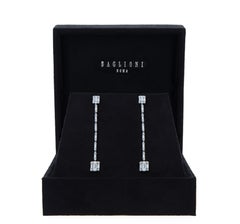 18 Karat White Gold Earrings with 74 Diamonds 2.22 Carat