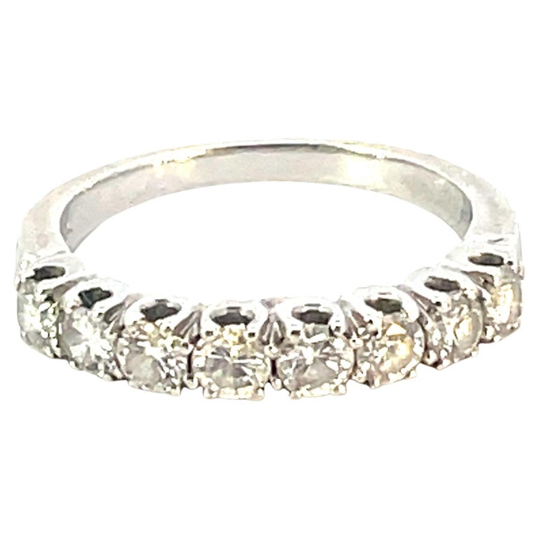 Oshi Jewels - 0.11 Carat Half Eternity Ring Band Thai Art Deco Diamond 18K Gold