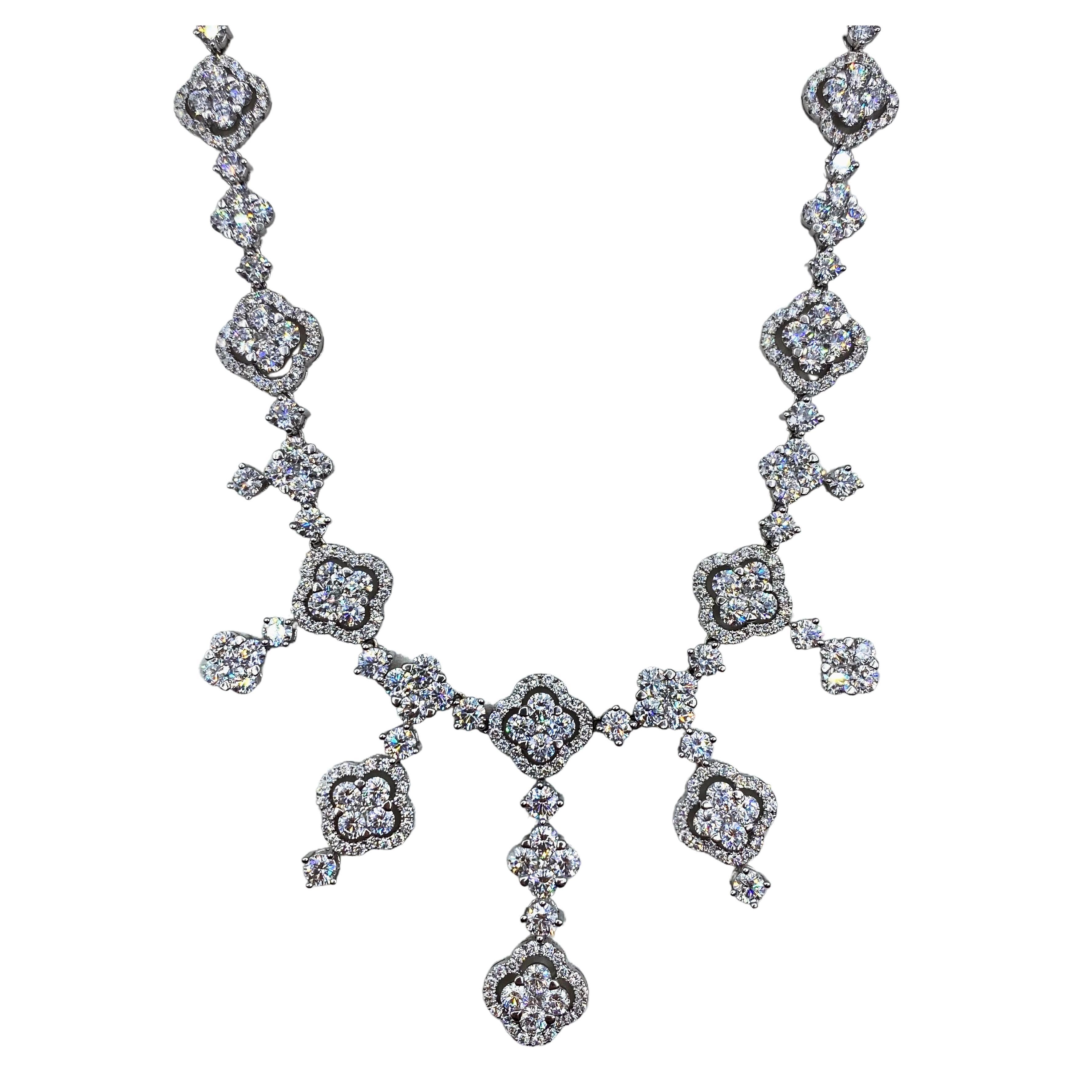 18kt White Gold Fashion Necklace With 28.00ct Diamonds