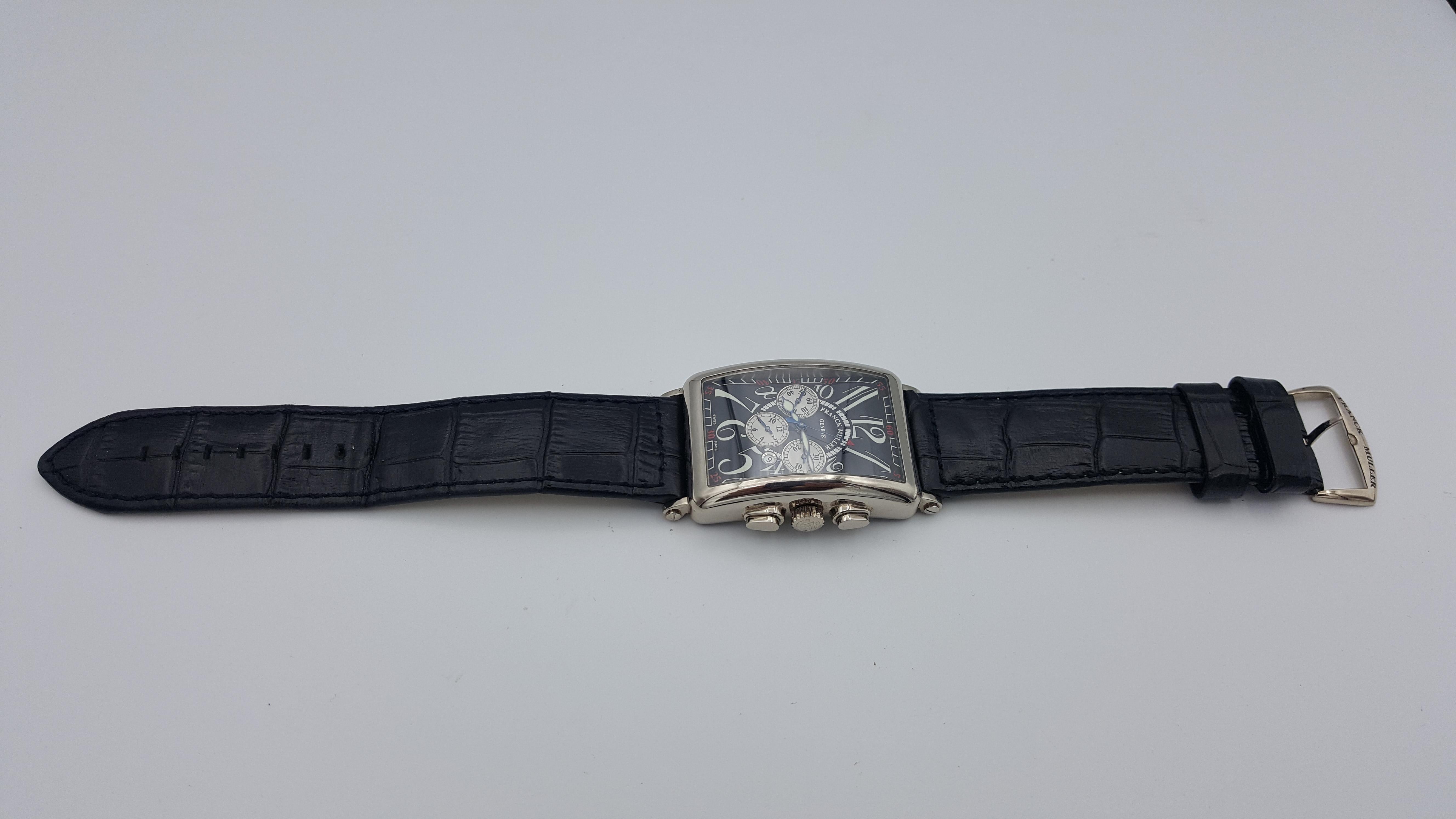 Contemporary 18kt White Gold Franck Muller Watch Long Island 1200 CC AT Chronograph For Sale