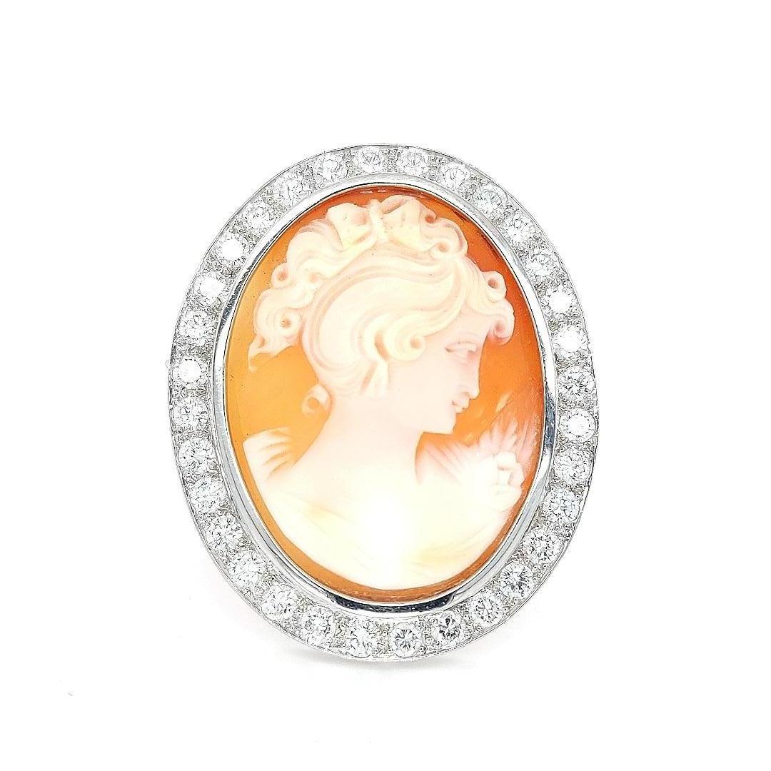 large cameo brooch