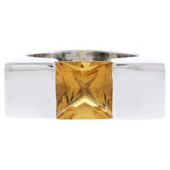 Oro Blanco 18kt Gucci Citrino RIng