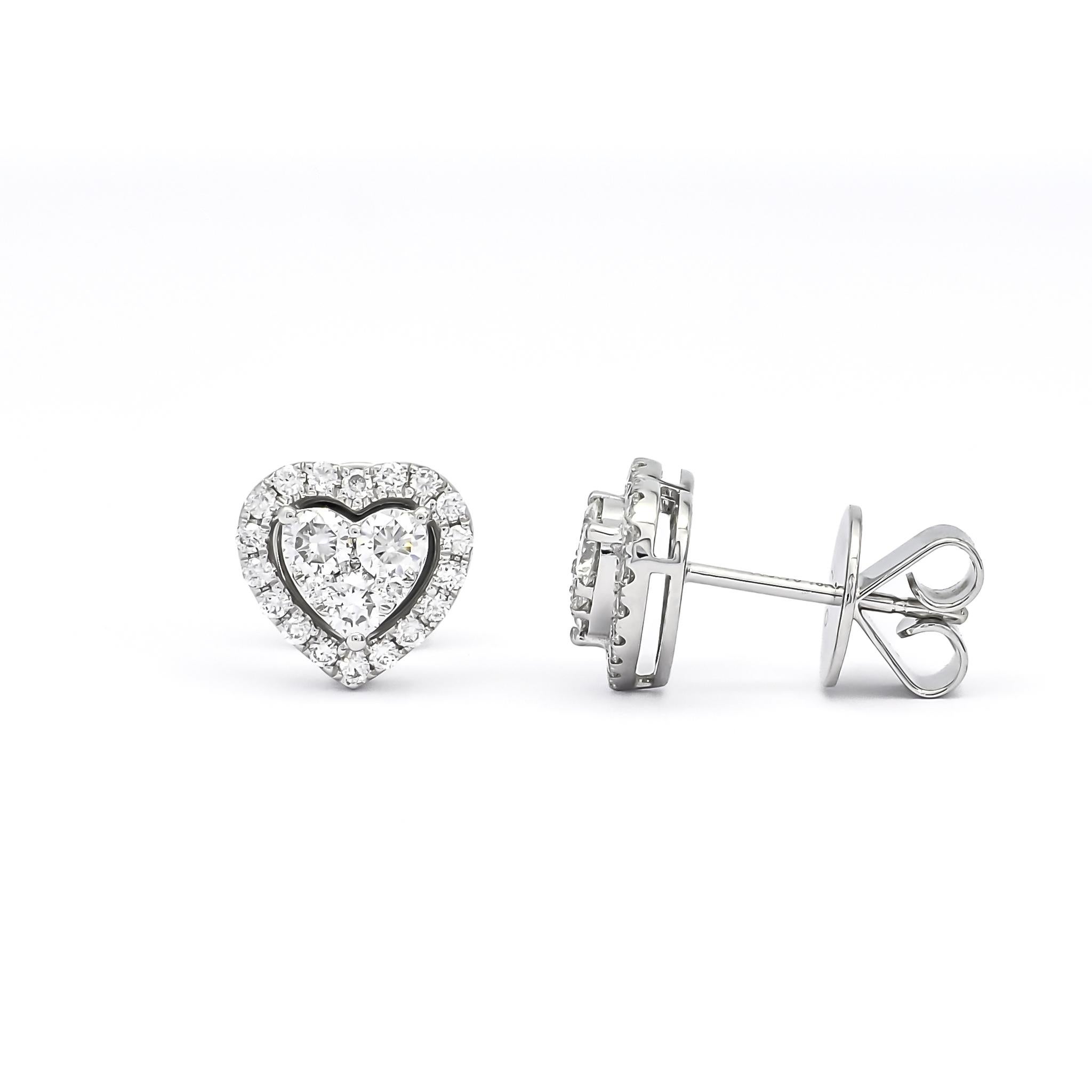 heart halo earrings