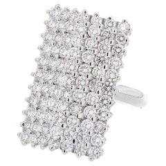 18kt White Gold "Holliwood" Ring 3.65ct White Brilliant, Cut Natural Diamonds