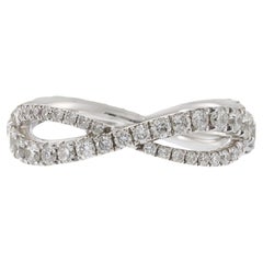 Bracelet éternel en or blanc 18KT avec diamant à l'infini