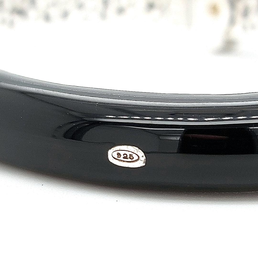 Artist 18kt Gold La Nouvelle Bague Firenze Enamel Bangle Bracelet with Diamonds