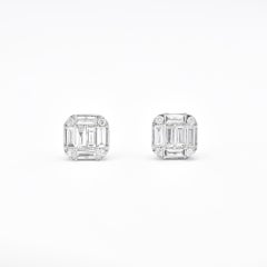 Natural Diamonds 0.25cts in 18KT White Gold Petite Stud Earrings