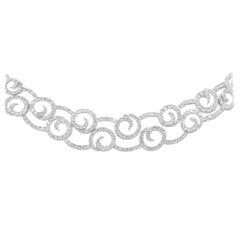 18kt White Gold Necklace with 15.00 Carats of Diamonds