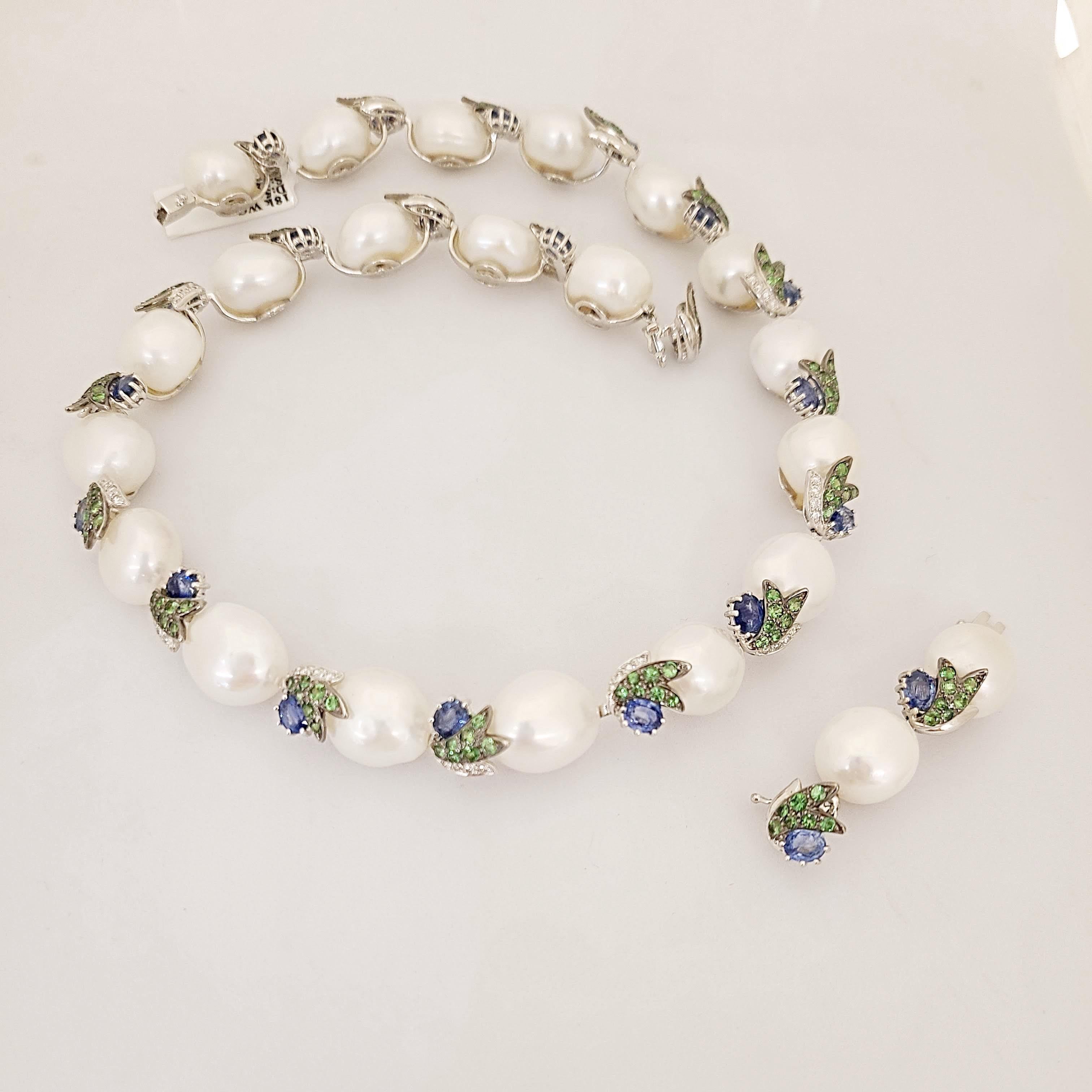 semi baroque pearl necklace