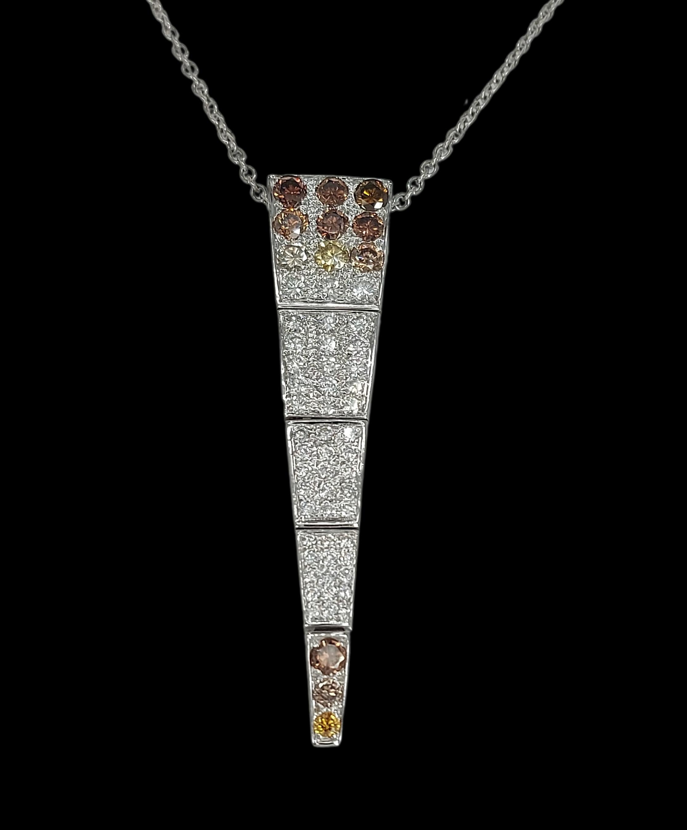 cognac diamond necklace
