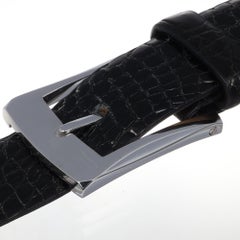 18Kt White Gold Precious Belt Buckle Made in Italy Gift Idea