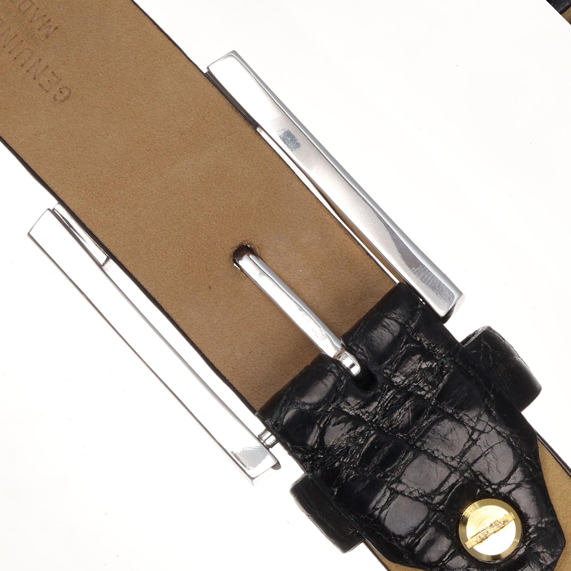 Boucle de ceinture précieuse en or blanc 18Kt Made in Italy Idée cadeau Unisexe en vente