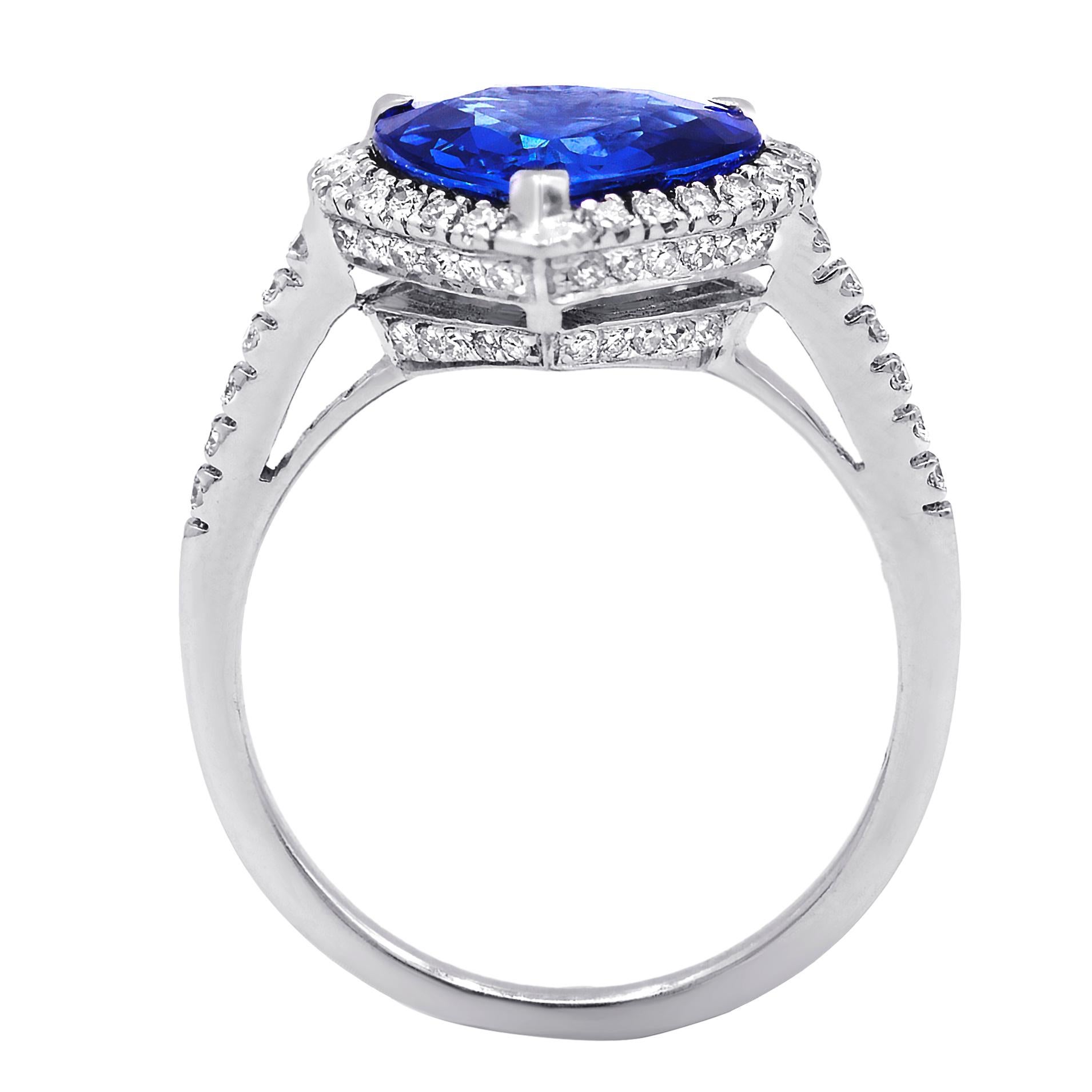 heart shaped sapphire ring with diamonds