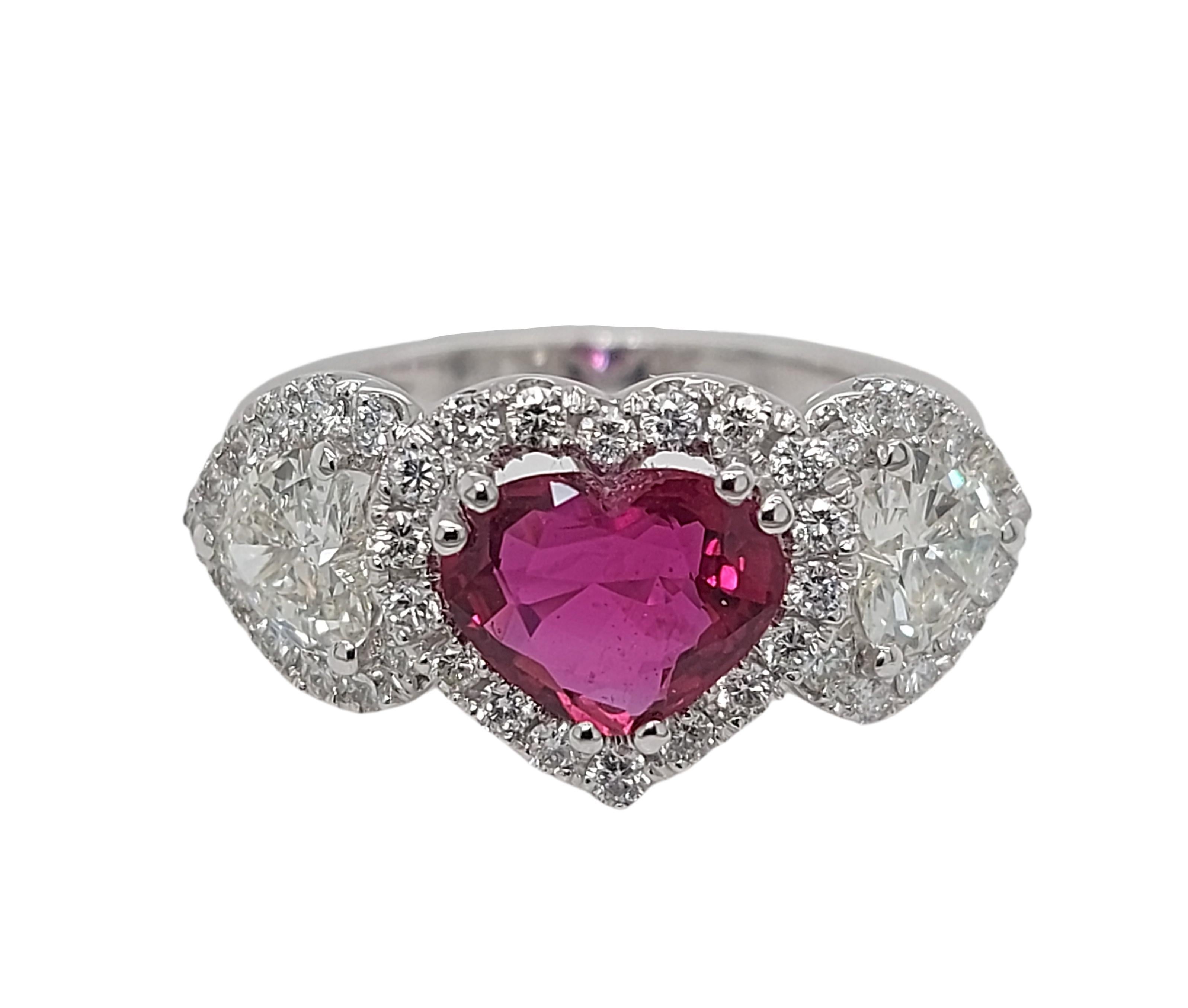 red heart shaped diamond
