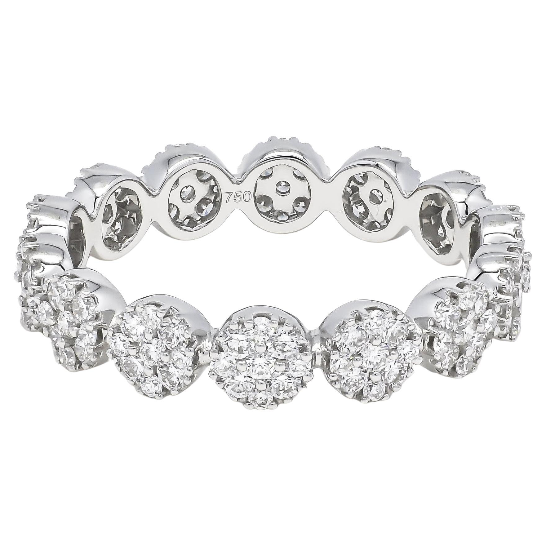 Customizable 18KT Yellow Gold Round Diamond Cluster Illusion Full