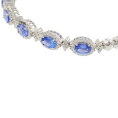 Bracciale in oro bianco 18KT con tanzanite e diamanti