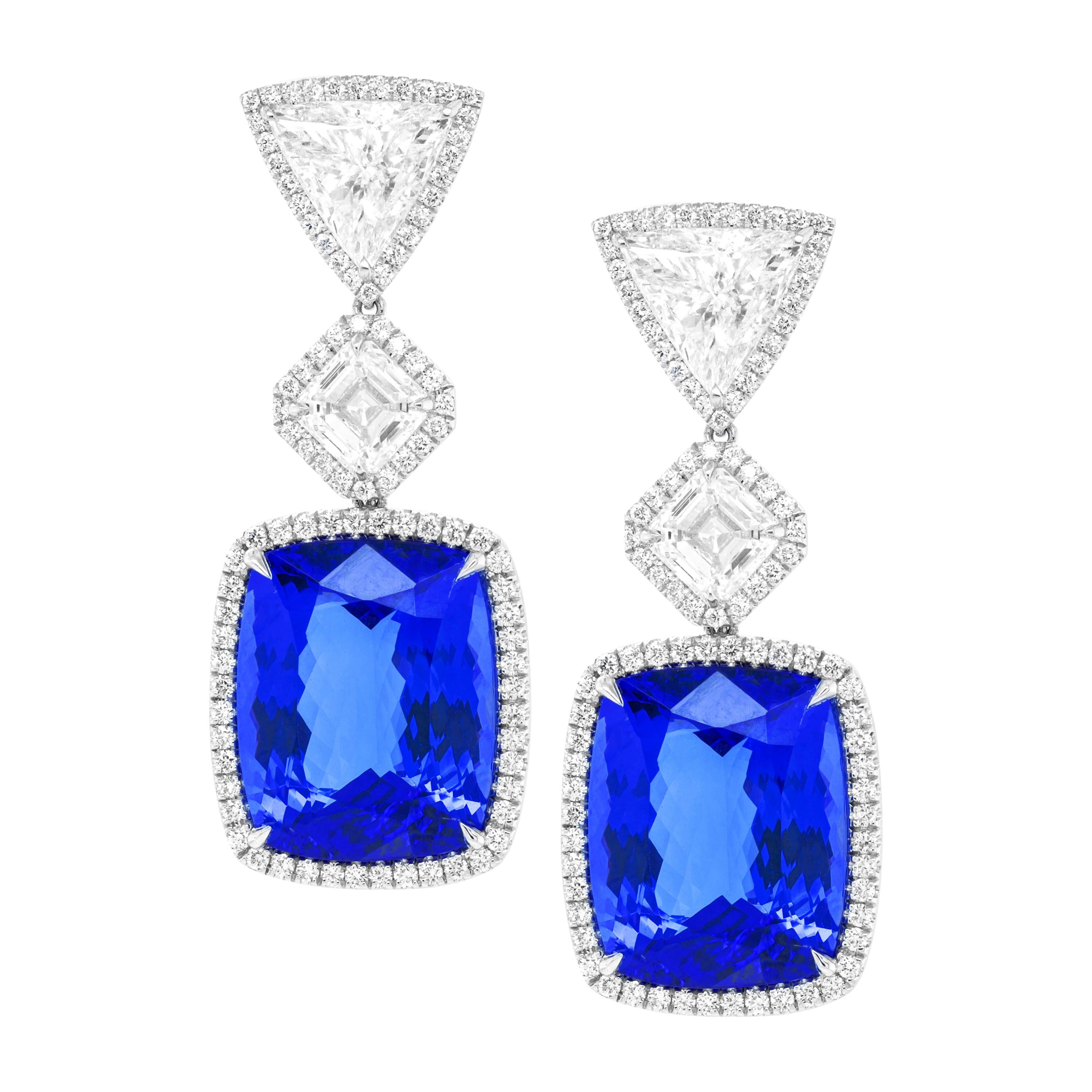 Diamond and Sapphire Earrings with Interchangeable Stones in 18kt Gold ...