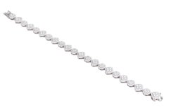 Bracelet tennis en or blanc 18 carats avec diamants de 5,48 carats