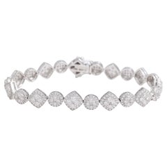 18kt White Gold Tennis 5.48ct Diamond Bracelet