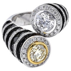 18kt White Gold Toi & Moi Diamond Ring 1.14ct and 1.28ct