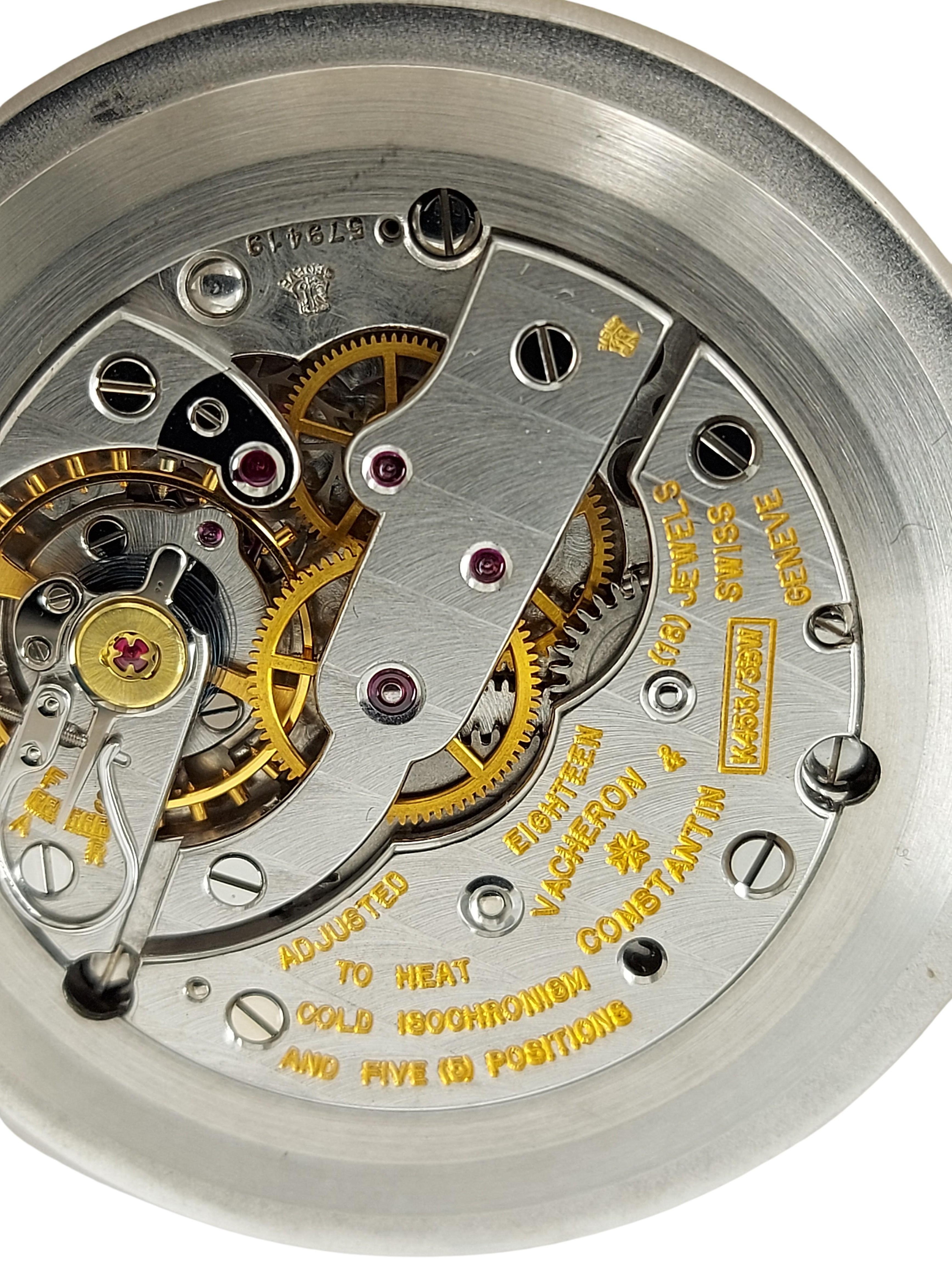 18kt White Gold Vacheron Constantin Pocket Watch, Ref 7874, Cal K453 Rare 4