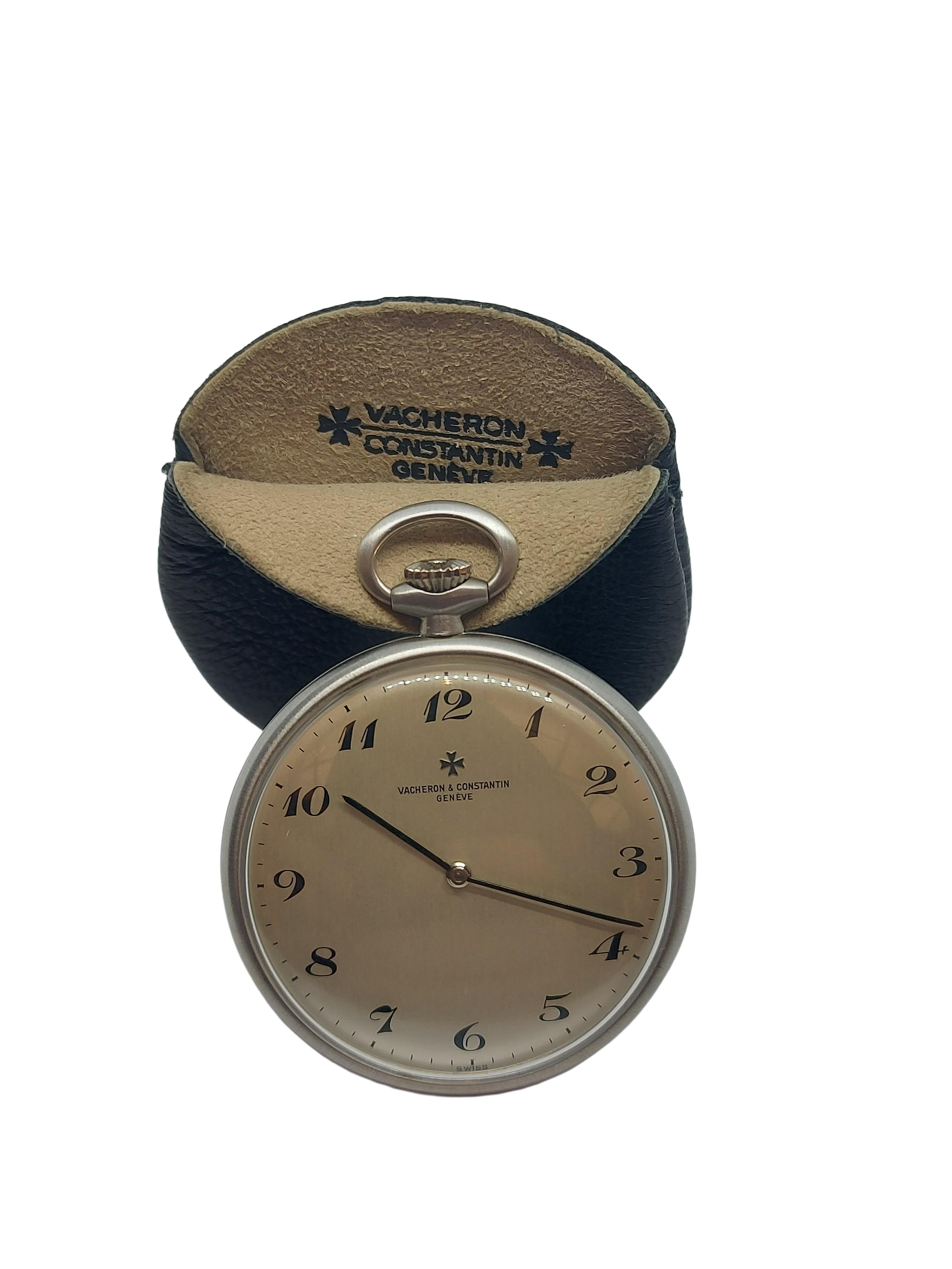 18kt White Gold Vacheron Constantin Pocket Watch, Ref 7874, Cal K453 Rare 8