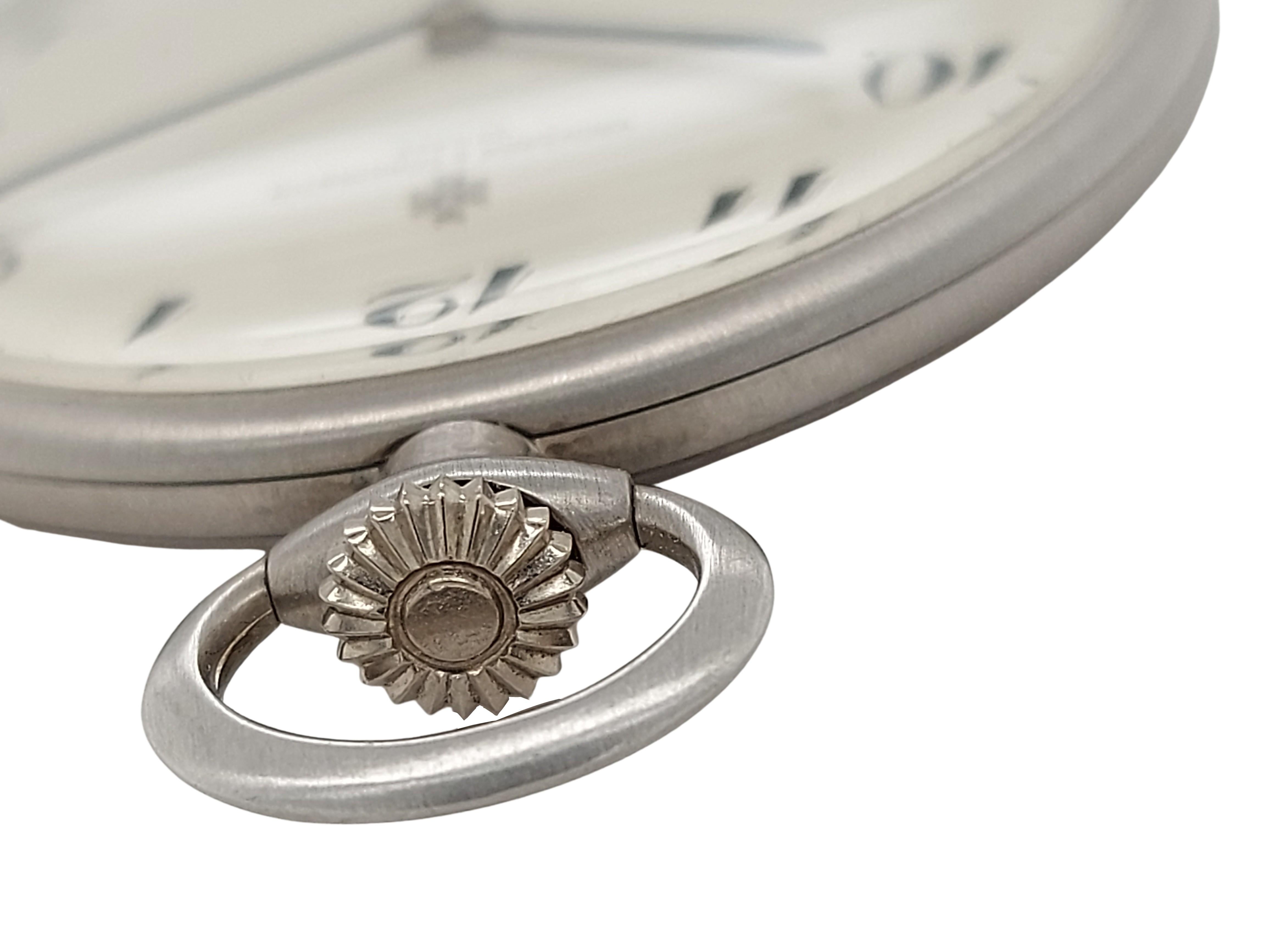 18kt White Gold Vacheron Constantin Pocket Watch, Ref 7874, Cal K453 Rare 1