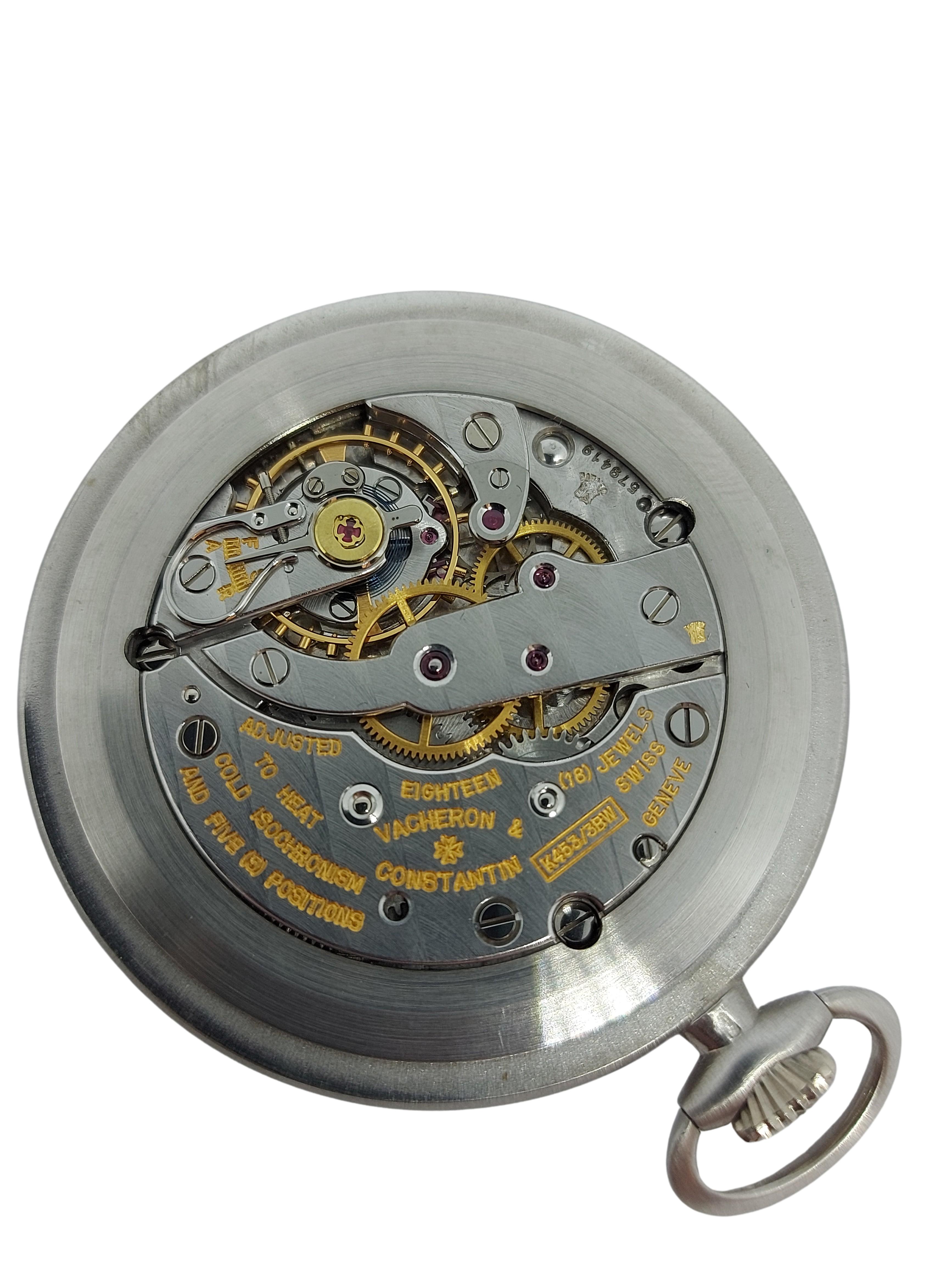 18kt White Gold Vacheron Constantin Pocket Watch, Ref 7874, Cal K453 Rare 2