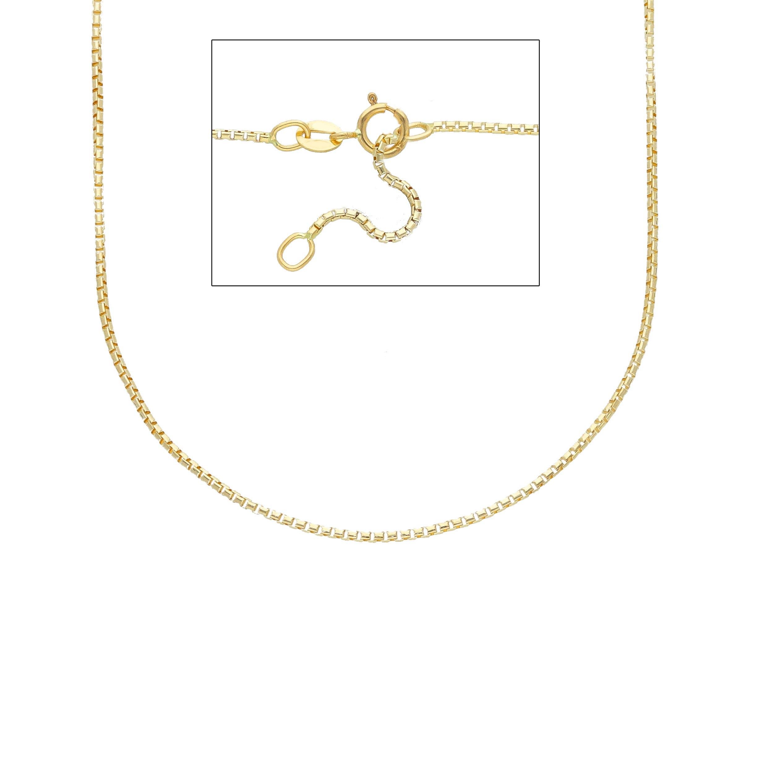 18kt with 3.80 grams and 45cm Yellow Gold Necklace In New Condition In Wilmington, DE