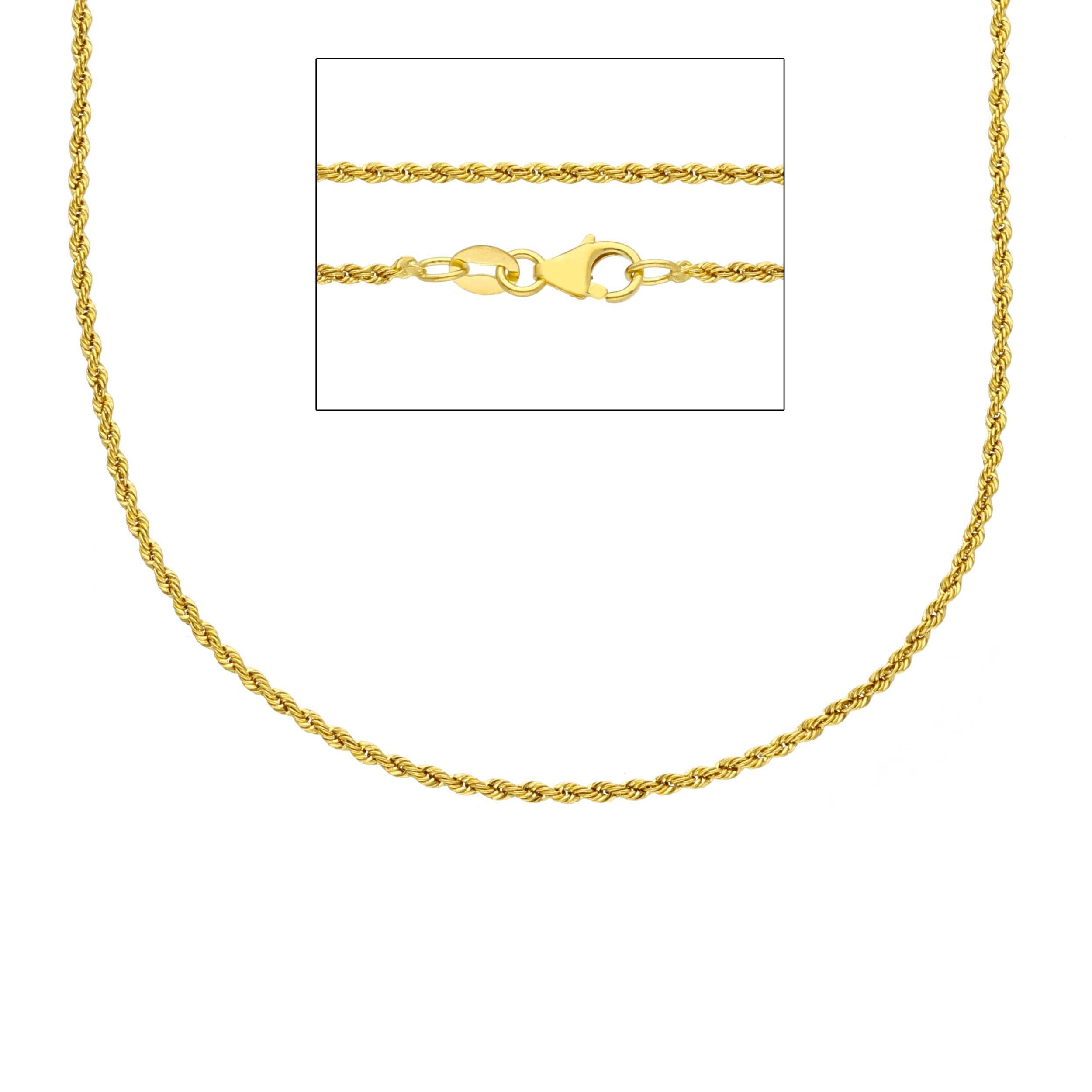 18kt with 4.00 grams and 50cm Yellow Gold Necklace In New Condition In Wilmington, DE