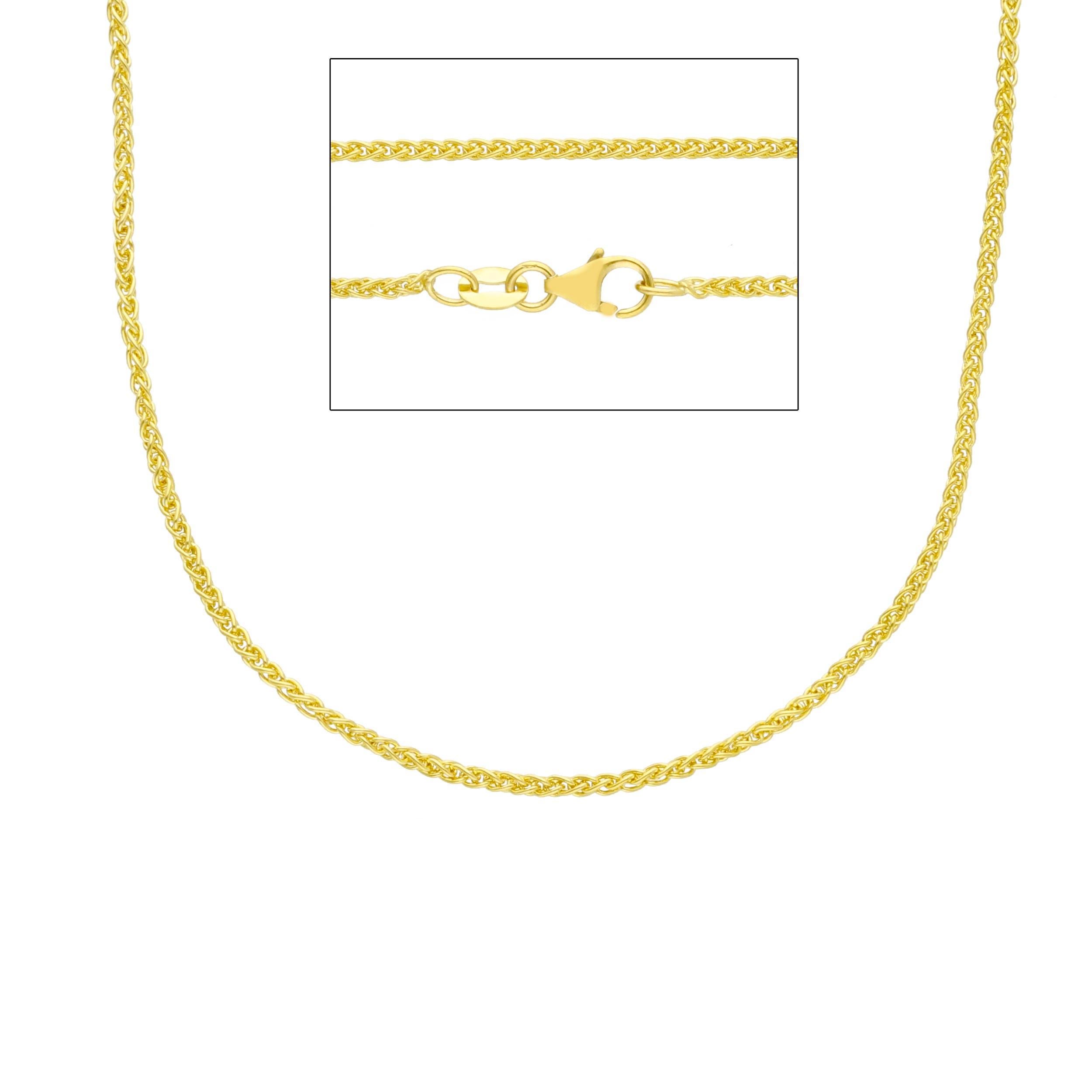 Women's or Men's 18kt with 4.35 grams and 45cm Yellow Gold Necklace