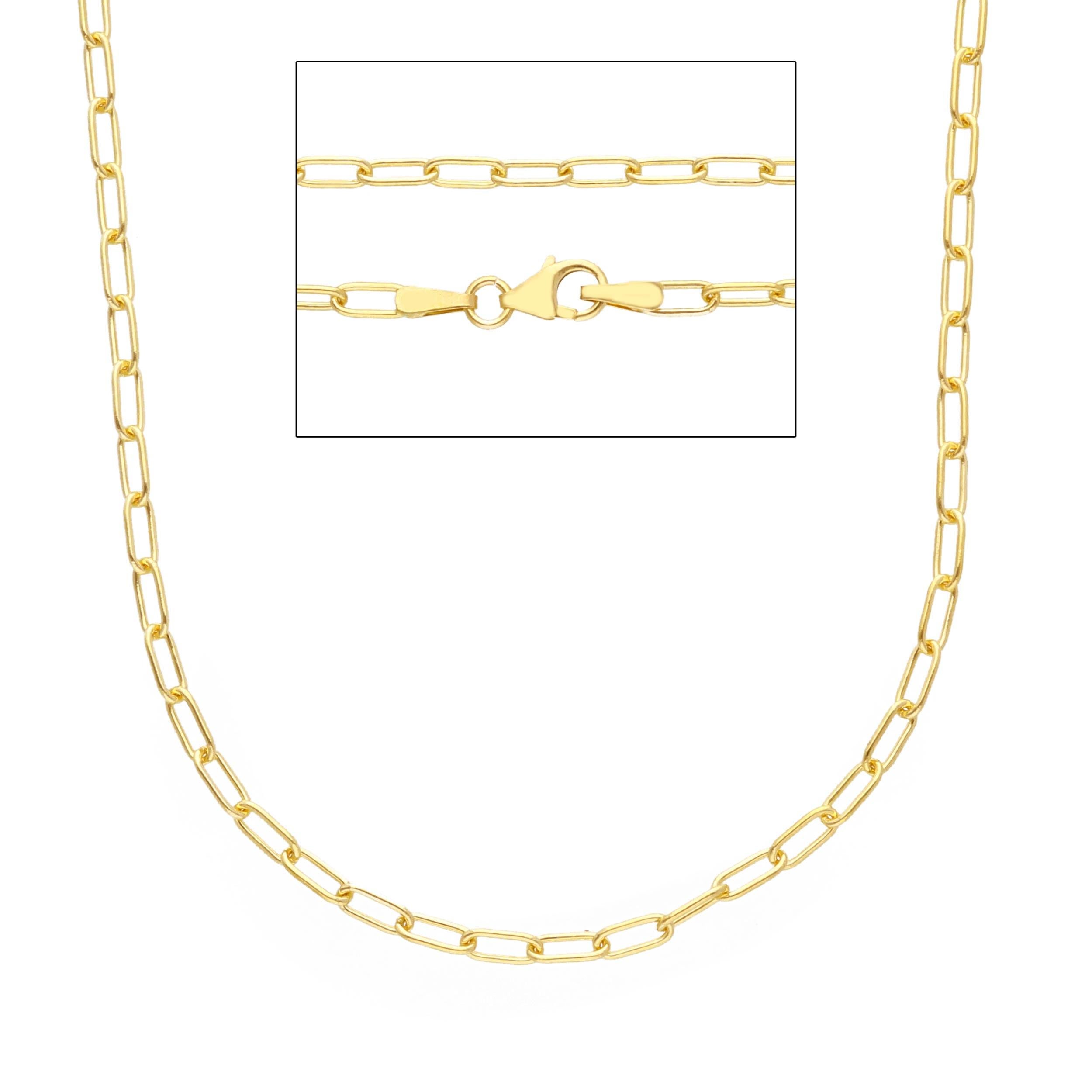 Collana in oro giallo 18kt con 5,40 grammi e 45 cm di lunghezza In condizioni Nuovo a Wilmington, DE