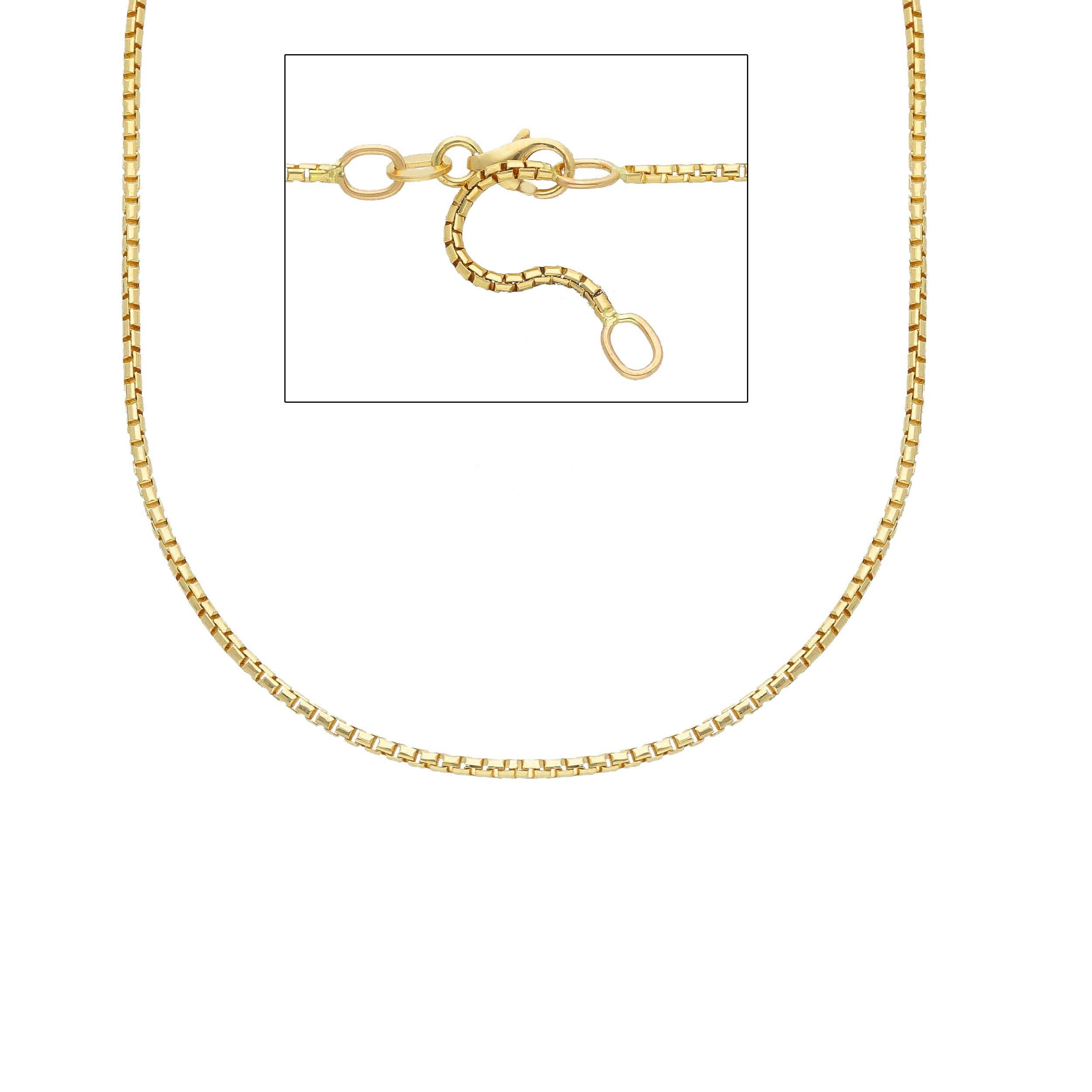 18kt with 5.60 grams and 45cm Yellow Gold Necklace In New Condition In Wilmington, DE
