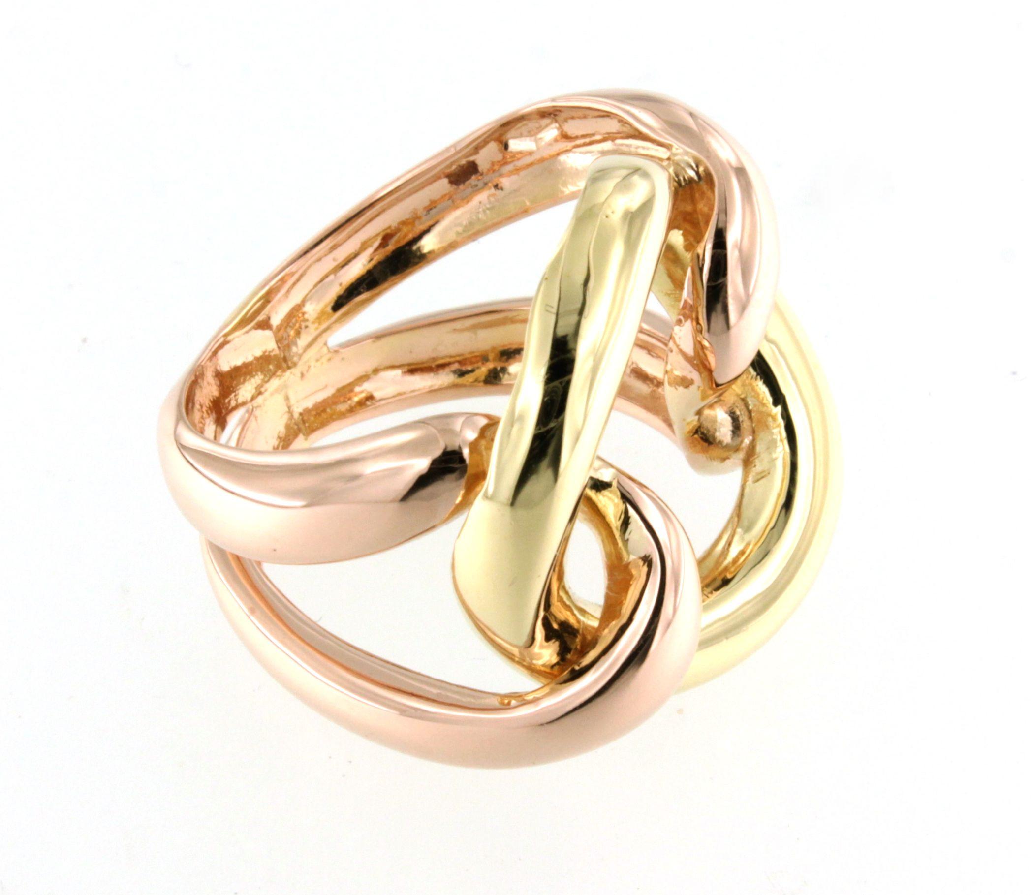 Amarillo y rosa de 18 quilates  Oro  Moda Cóctel Moderno Diseño Contemporáneo  Anillo en venta 6