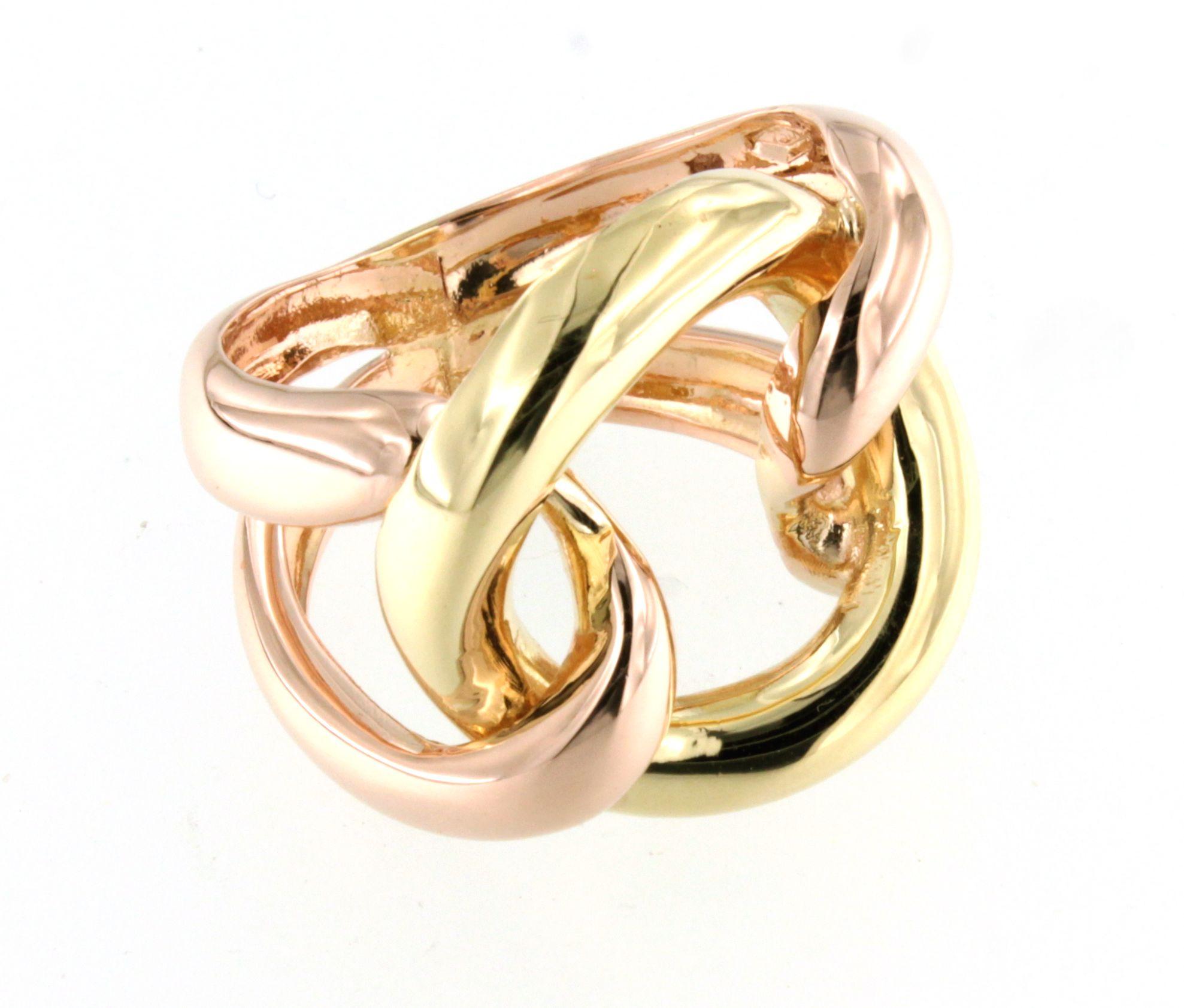 Amarillo y rosa de 18 quilates  Oro  Moda Cóctel Moderno Diseño Contemporáneo  Anillo en venta 7