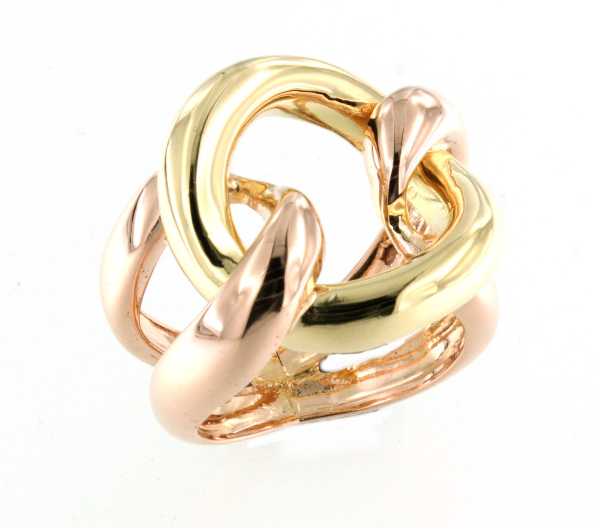 Amarillo y rosa de 18 quilates  Oro  Moda Cóctel Moderno Diseño Contemporáneo  Anillo en venta 10