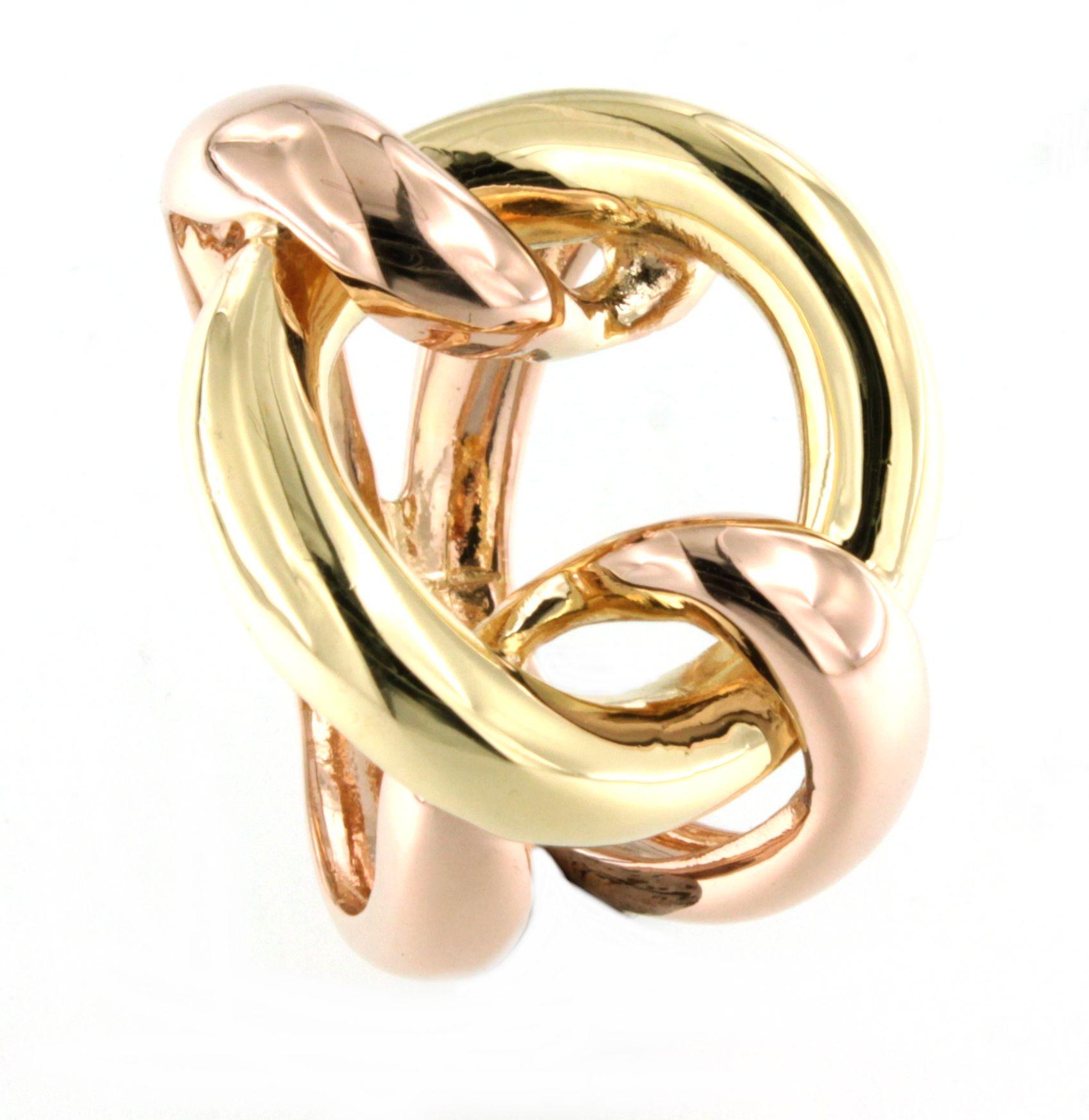 Amarillo y rosa de 18 quilates  Oro  Moda Cóctel Moderno Diseño Contemporáneo  Anillo en venta 1