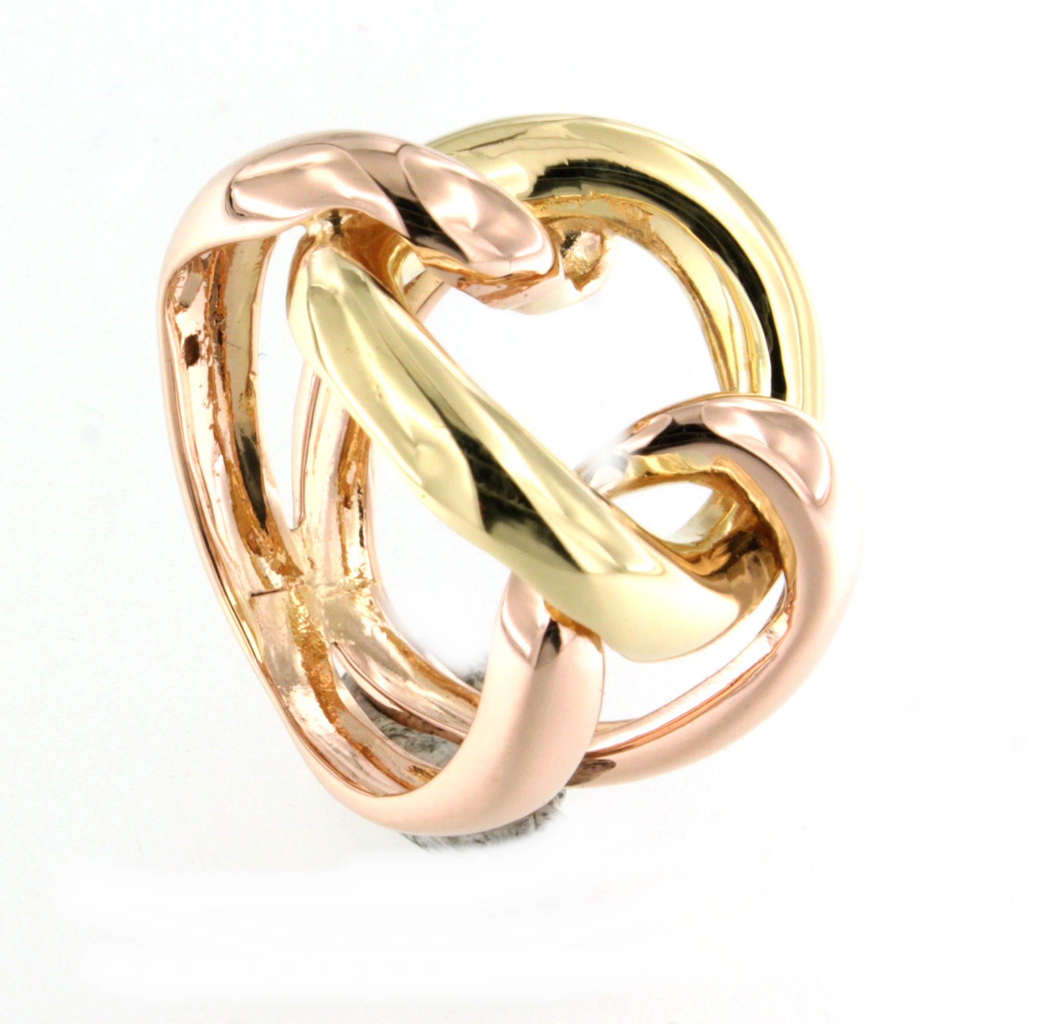 Amarillo y rosa de 18 quilates  Oro  Moda Cóctel Moderno Diseño Contemporáneo  Anillo en venta 2