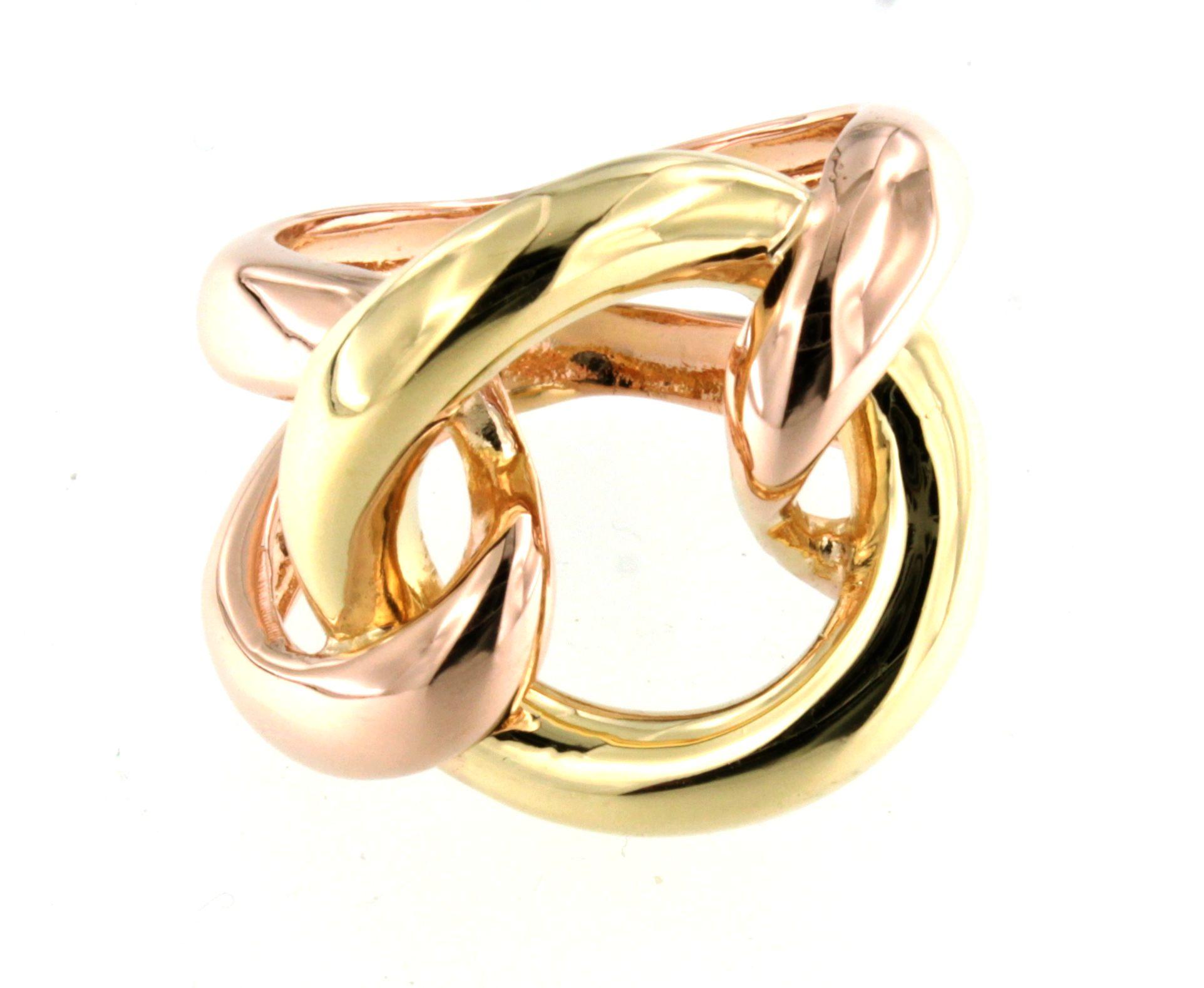 Amarillo y rosa de 18 quilates  Oro  Moda Cóctel Moderno Diseño Contemporáneo  Anillo en venta 4