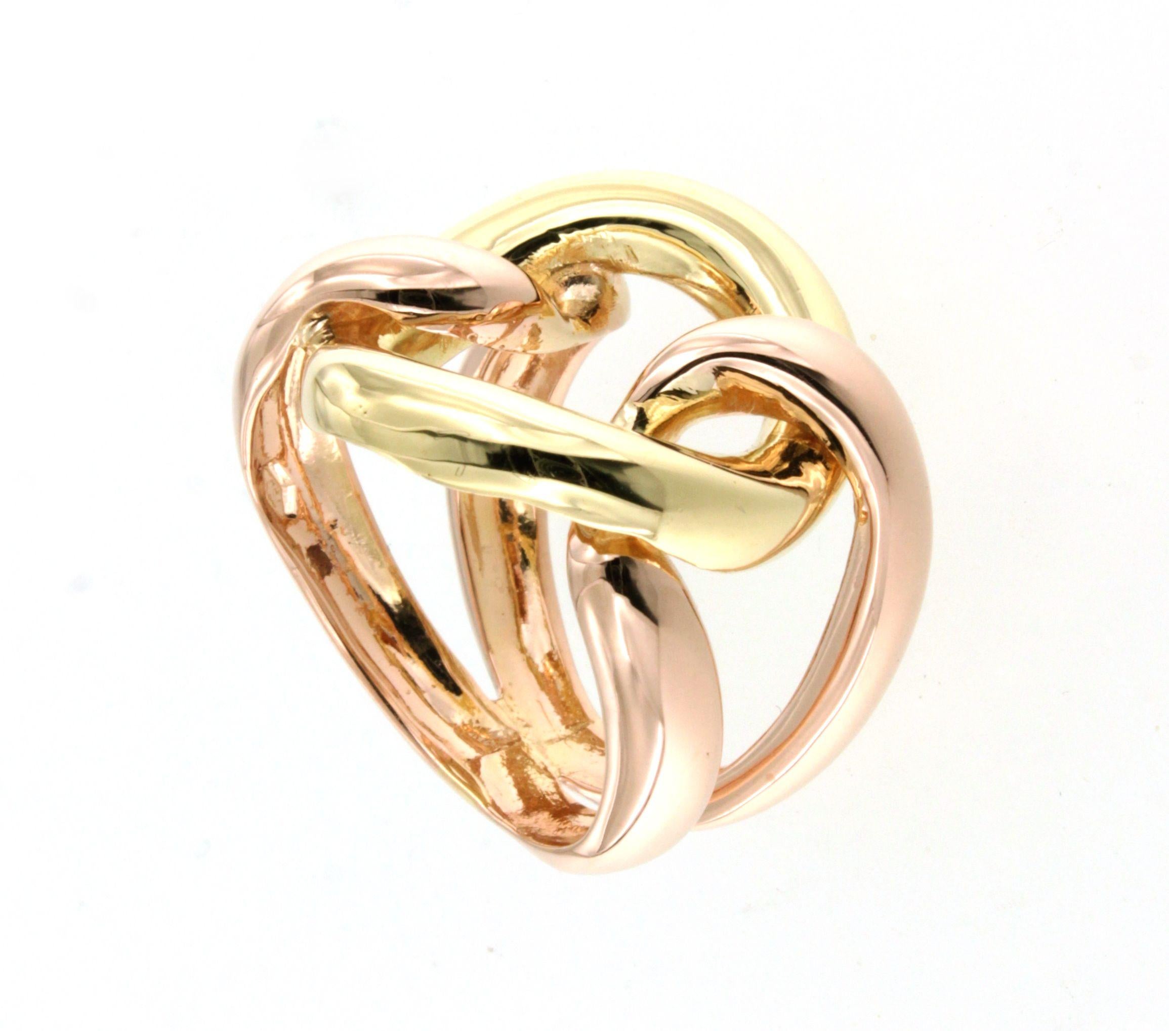 Amarillo y rosa de 18 quilates  Oro  Moda Cóctel Moderno Diseño Contemporáneo  Anillo en venta 5