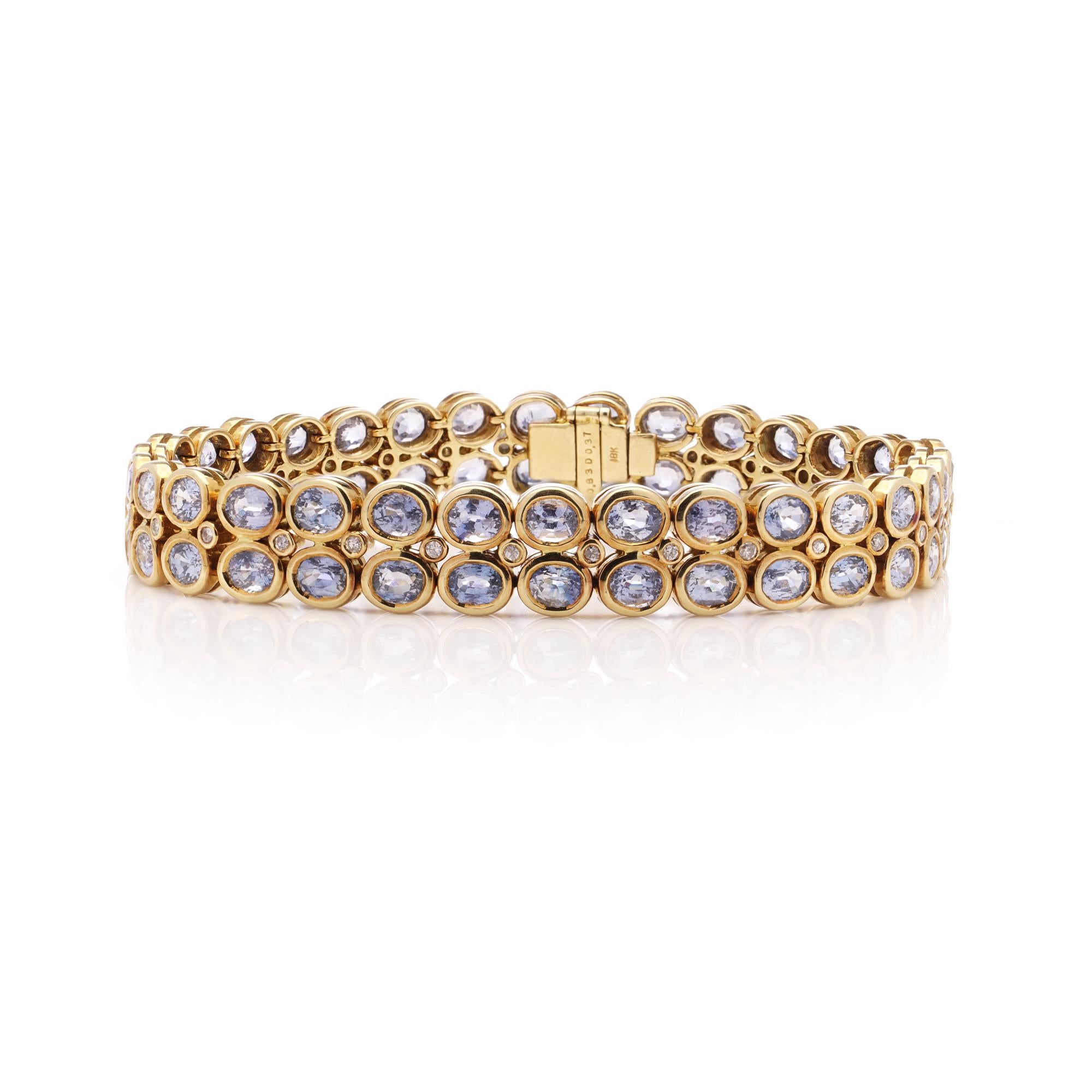 18kt yellow gold 20.93 carats aquamarine and 0.37 carats diamond bracelet For Sale 1