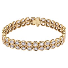 18kt yellow gold 20.93 carats aquamarine and 0.37 carats diamond bracelet