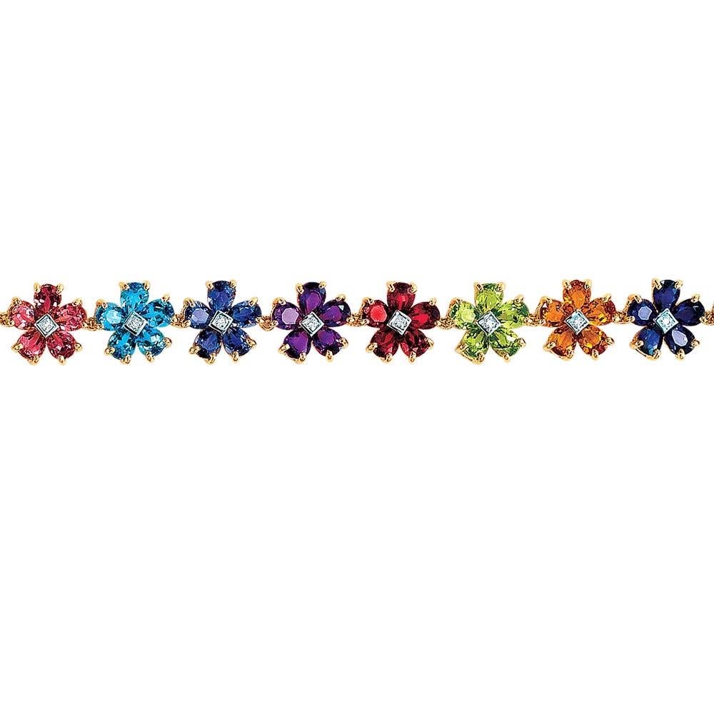 flower bracelet gold